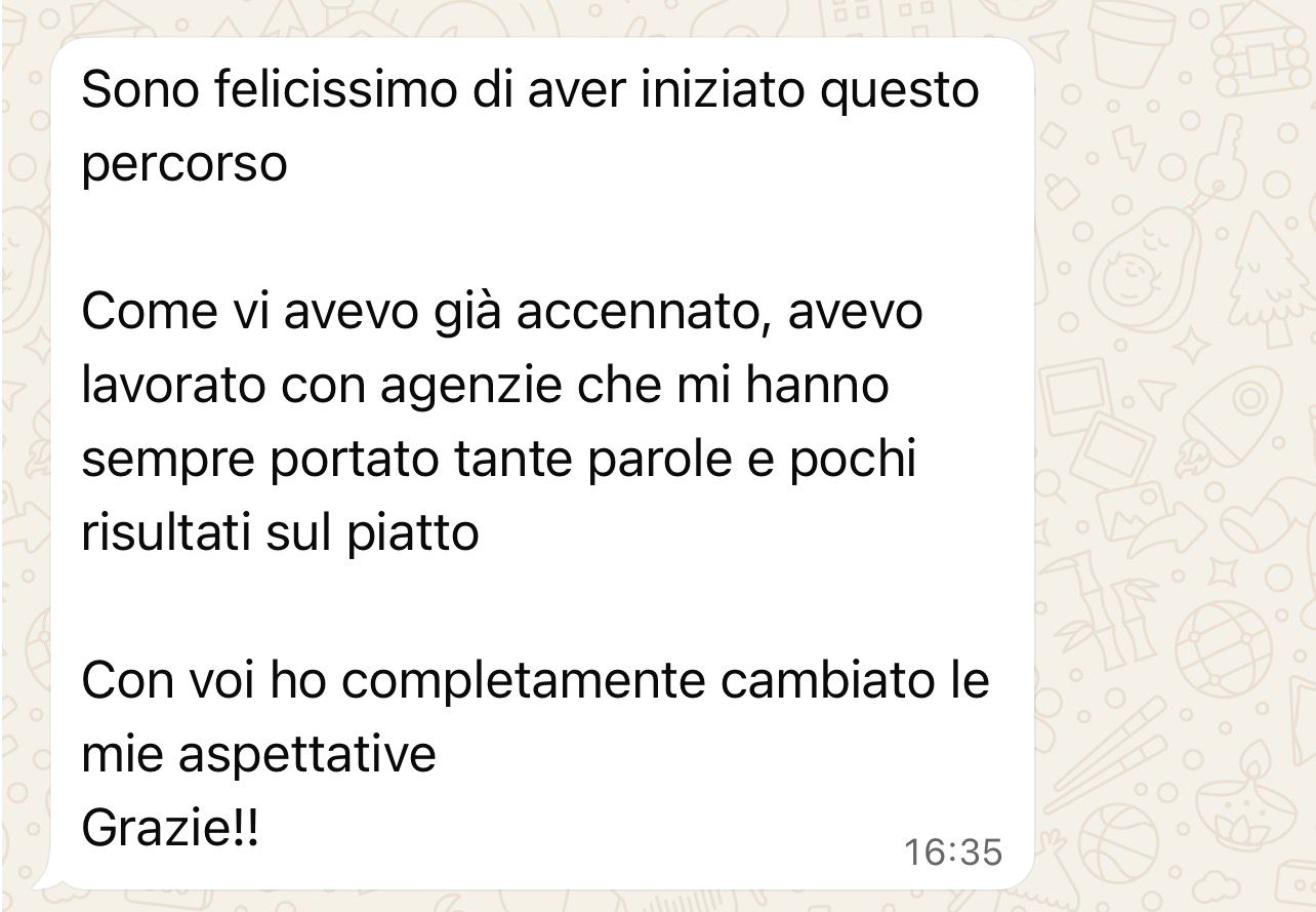 Testimonianza WhatsApp cliente TermoFlow 1