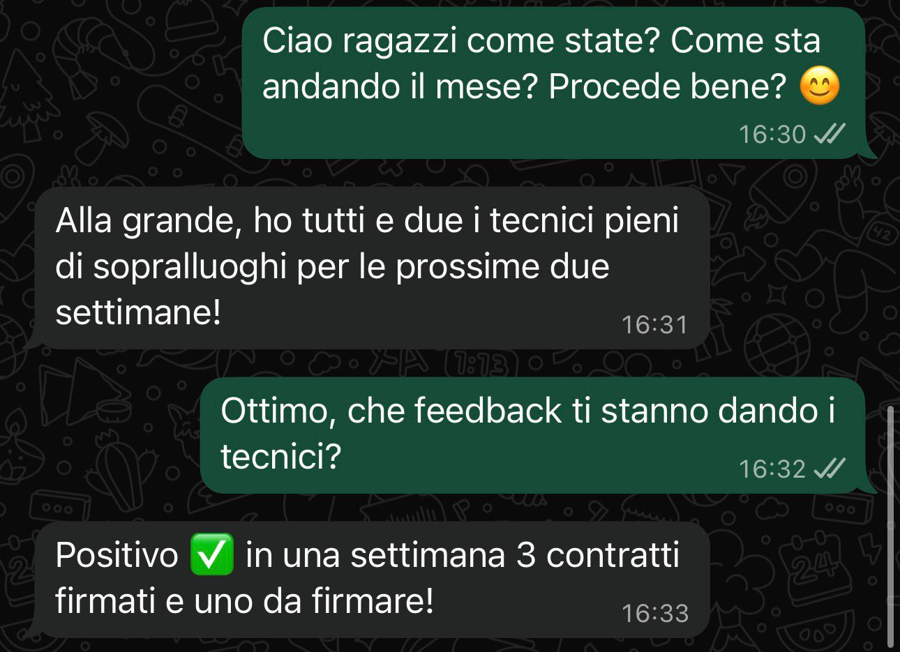 Testimonianza WhatsApp cliente TermoFlow 4