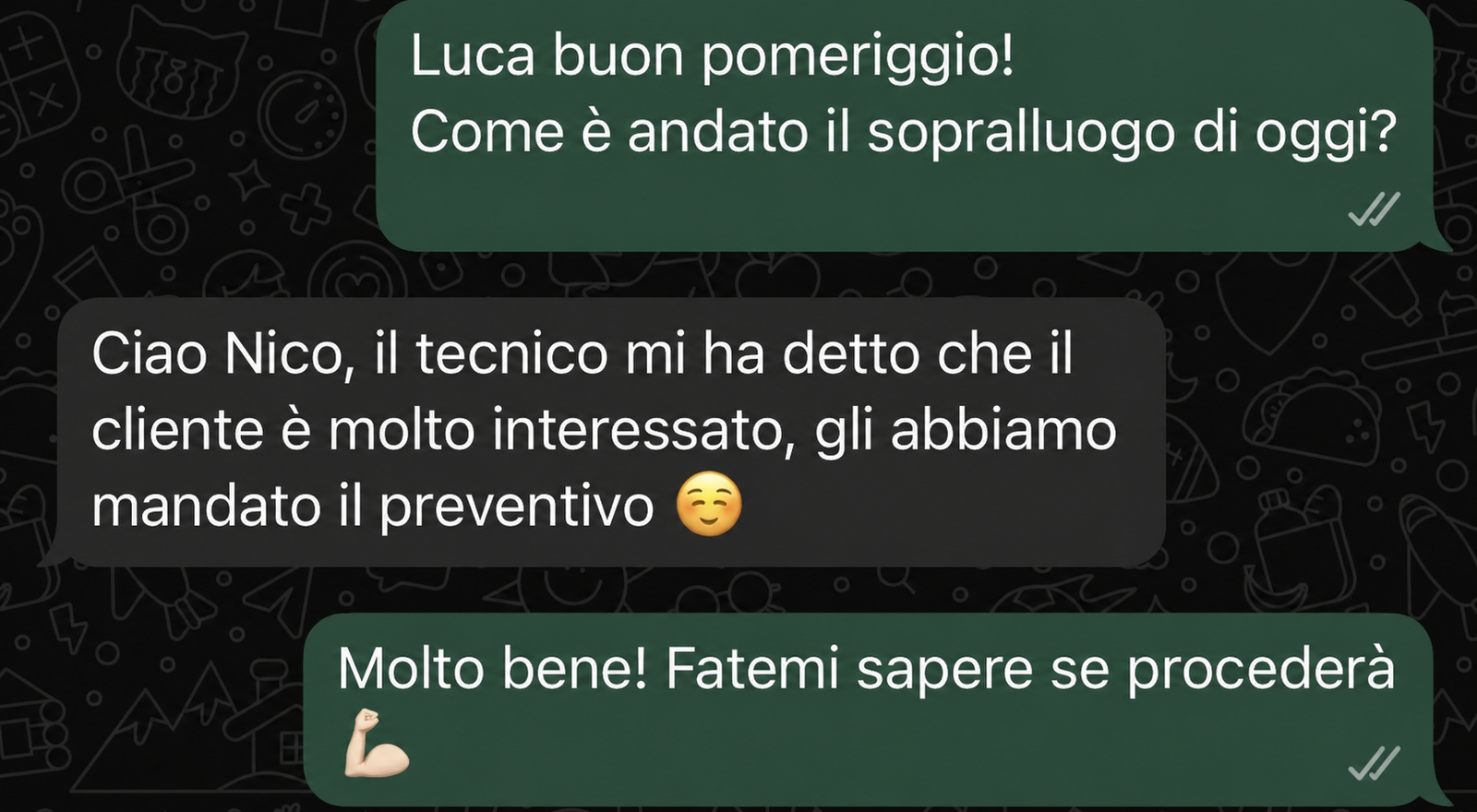Testimonianza WhatsApp cliente TermoFlow 3