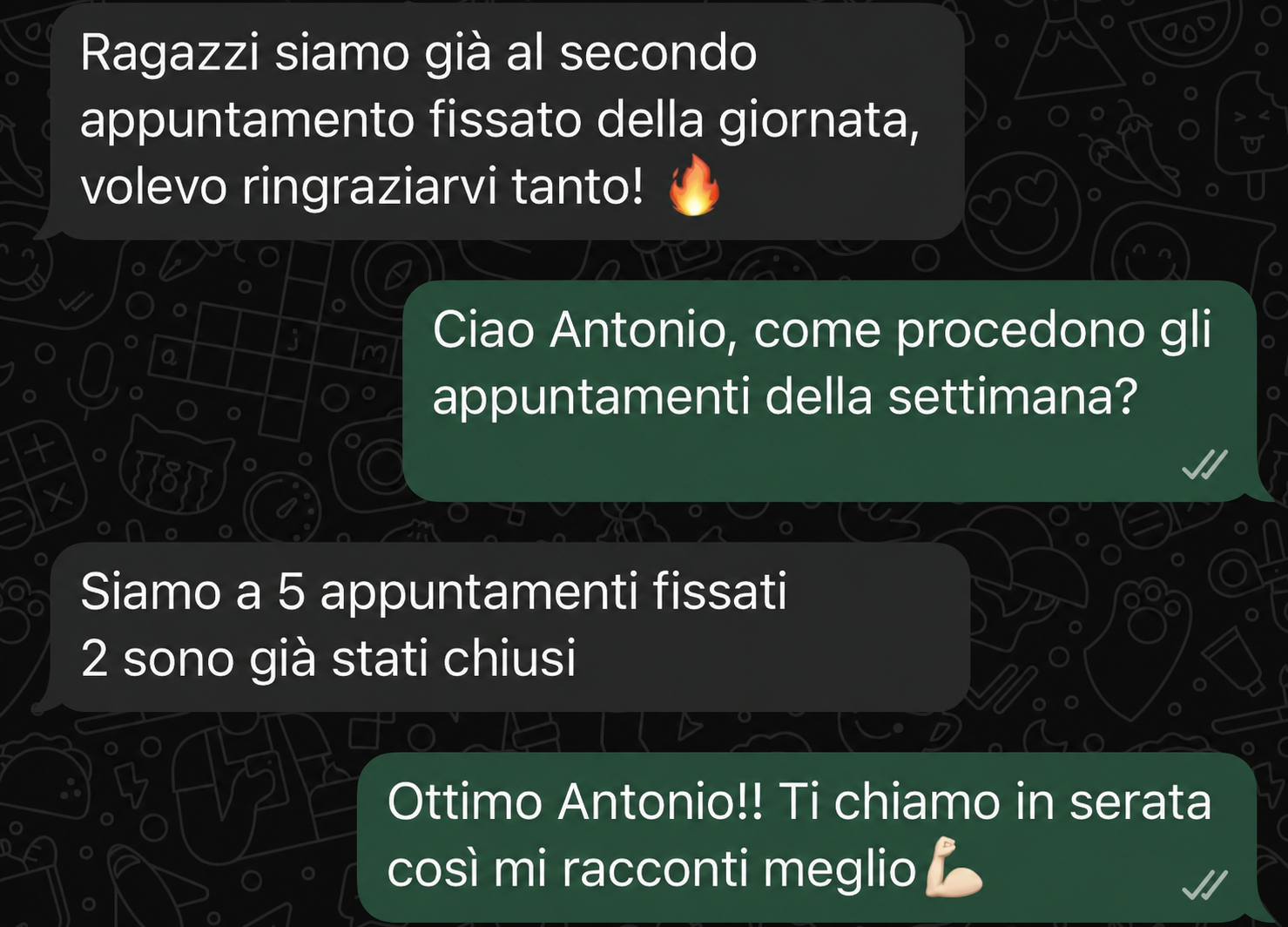 Testimonianza WhatsApp cliente TermoFlow 1